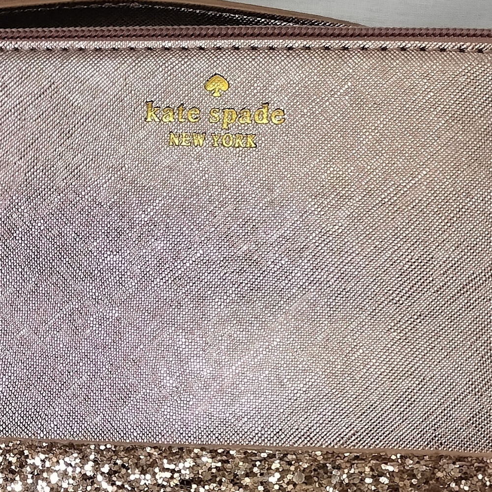 Kate‎ Spade Rose Gold Glitter Crossbody Bag - Picture 2 of 10